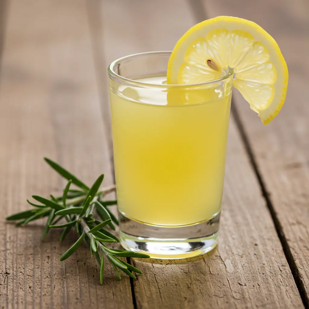 Fresh ingredients for Citrus Herb Vitality Boost including lemons limes mint and basil arranged on a wooden surface
