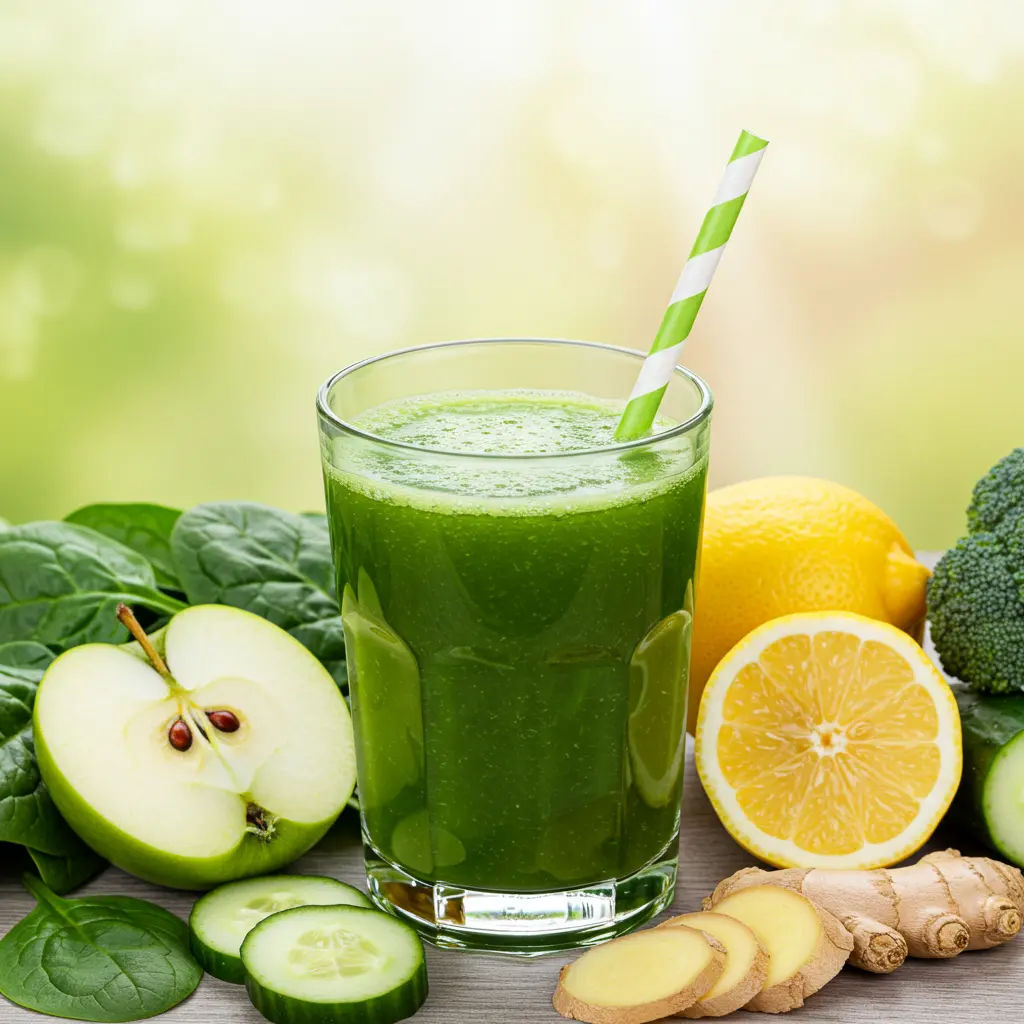 Fresh ingredients for Energizing Elixir of Vitality including citrus ginger and honey arranged on a wooden surface