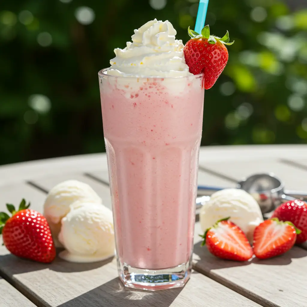 Fresh ingredients for Sweet Strawberries Delight including fresh strawberries bananas and honey arranged on a rustic wooden surface