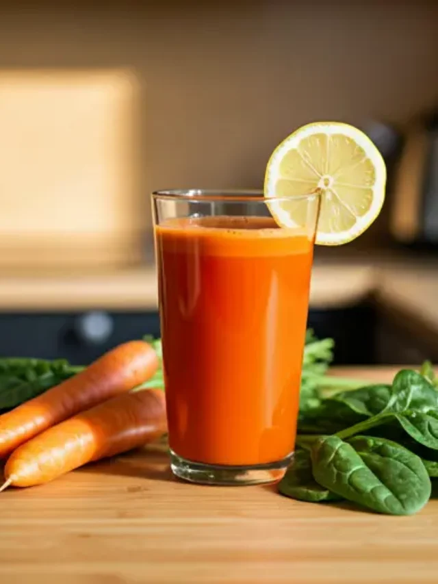 Garden Fresh Vitality Juice : A fresh green juice in a glass, garnished with a cucumber slice and a sprig of parsley, radiating garden-fresh goodness.