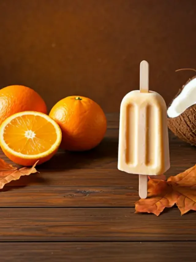 Harvest Orange Creamsicle : A creamy orange-hued drink in a glass, garnished with an orange slice and a swirl of whipped cream, evoking autumn warmth and indulgence.