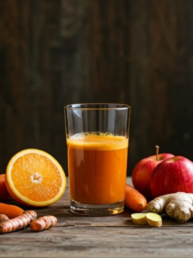 Sunrise Vitality Elixir A radiant, golden-hued elixir served in a glass, glowing with refreshing citrus and energizing ingredients.